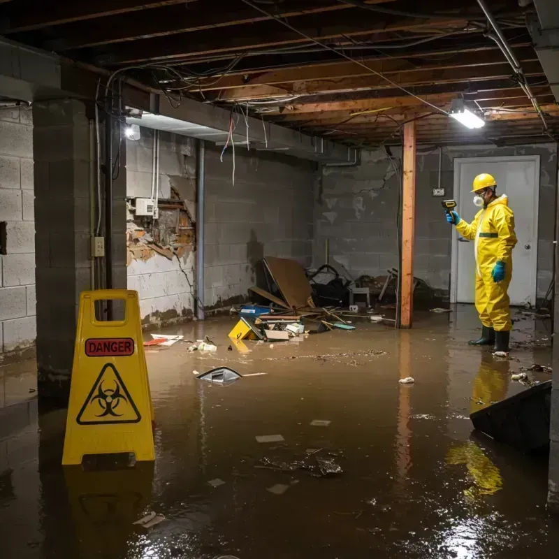 Flooded Basement Electrical Hazard in Sebree, KY Property