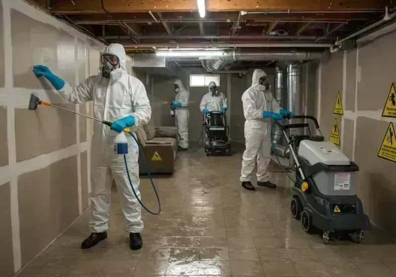 Basement Moisture Removal and Structural Drying process in Sebree, KY